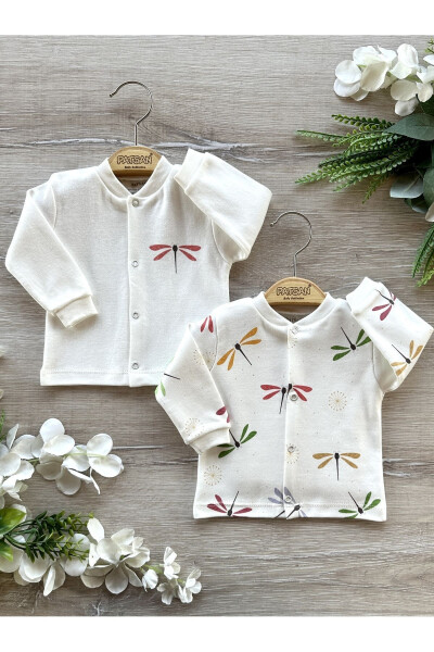 2-Piece Organic Cotton Baby Top & Cardigan Set Dragonfly - 2