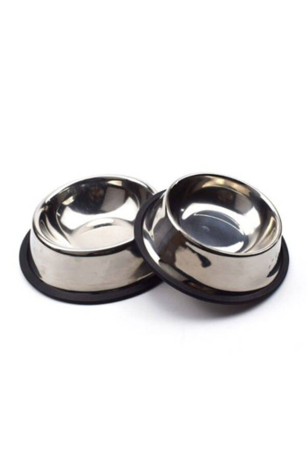 2 Piece Stainless Steel Food and Water Bowls, Base Diameter 16 Cm (250 ML-8 OZ) - 7