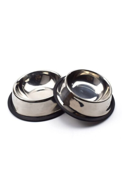 2 Piece Stainless Steel Food and Water Bowls, Base Diameter 16 Cm (250 ML-8 OZ) - 13