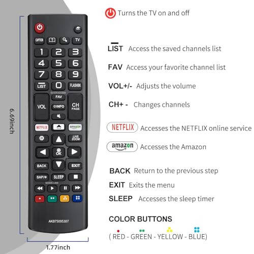 【2 ta to'plam】 Barcha LG-TV-Remote uchun yangi universal masofadan boshqarish pulti, barcha LG Smart TVlar bilan mos keladigan almashtirish masofadan boshqarish pulti - 7