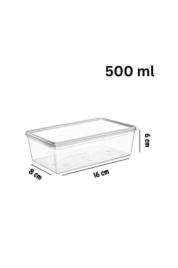 20 PCS FREEZER SAFE STORAGE CONTAINER WITH LID, ORGANIZER 500 ML - 8