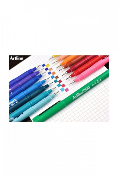 200 Fineliner 0.4 Mm Fine Tip Writing And Drawing Pen 15 Color Set - 13