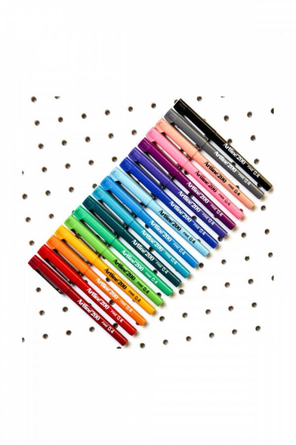 200 Fineliner 0.4 Mm Fine Tip Writing And Drawing Pen 15 Color Set - 14