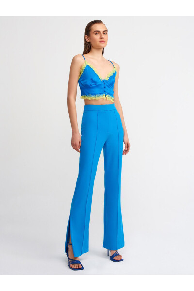 20120 Dantel Detaylı Crop Top-saks - 11