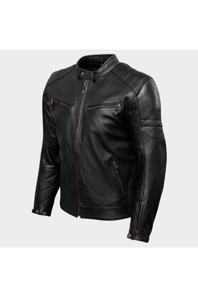 2022 Collection 1021 Men's Genuine Leather Jacket - 2