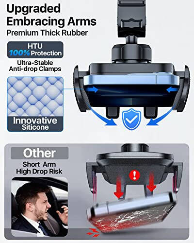 2024 En İyi Araba Telefon Tutucu 【80+LBS Güçlü Emme & Askeri Sınıf】【Patent & Güvenlik Sertifikaları】 Cep Telefonu Tutucu Kamyon Standı Araba Gösterge Paneli Ön Cam Havalandırma İçin iPhone 15 Pro Max 14 13, Koyu Mavi - 4