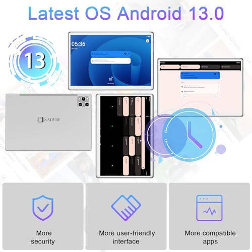 2024 En Yeni Tablet Android 13 Tabletler 10 İnç, Tablet 128GB ROM+16GB RAM (8+8 Sanal), 2'si 1 Arada Klavyeli Tablet, Güçlü Sekiz Çekirdekli+13MP Kamera, 1TB TF Genişletilebilir, FHD IPS Ekranlı WiFi Tablet Bilgisayar - 5