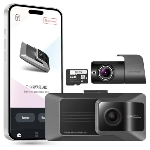 2024 New THINKWARE ARC Dash Cam with Smart Driving Alert System, 3X Energy Saving, 1440P+1440P Front and Rear, Wi-Fi, Super Night Vision, 24/7 Parking Mode (Free 32GB Card, Hardwiring, 12V Cable, GPS) - 5