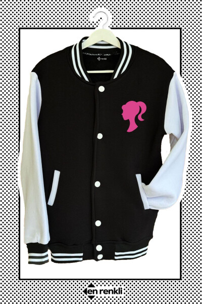 2025 FW New Season Double-Sided Name-Writable Printed Girls Oversize College Jacket 100% Cotton - 1