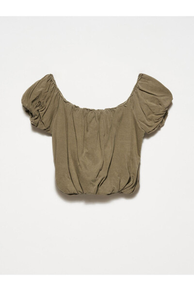 20660 Washed Top - Khaki - 14