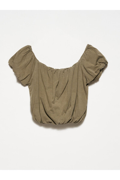 20660 Washed Top - Khaki - 1