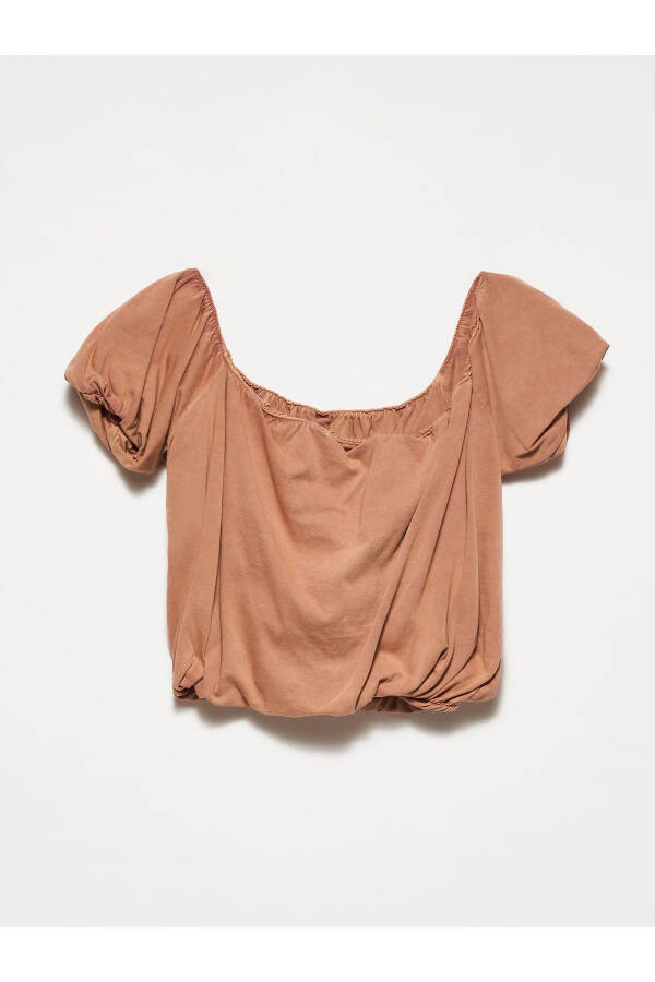 20660 Washed Top - Light Brown - 14