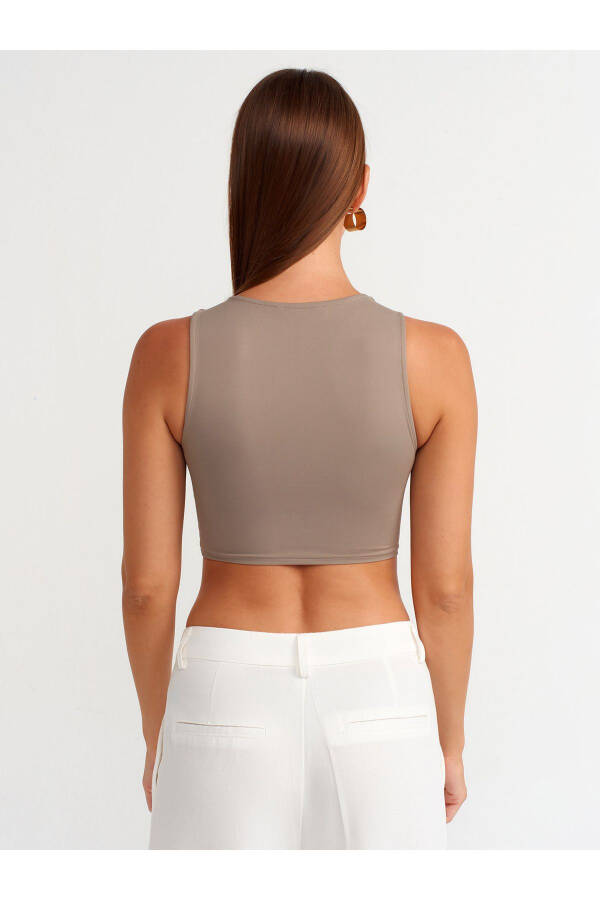 20902 Poliamid Crop Top - Vizon - 19