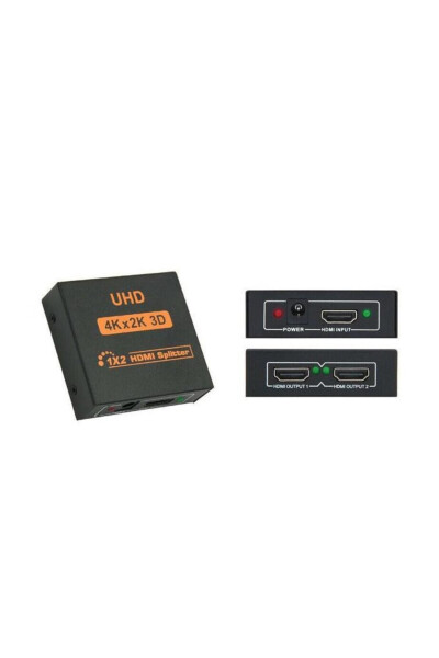 2123 4K 2 Port HDMI Splitter Switch Çoklayıcı Çoğaltıcı Ekran Adaptörü - 13