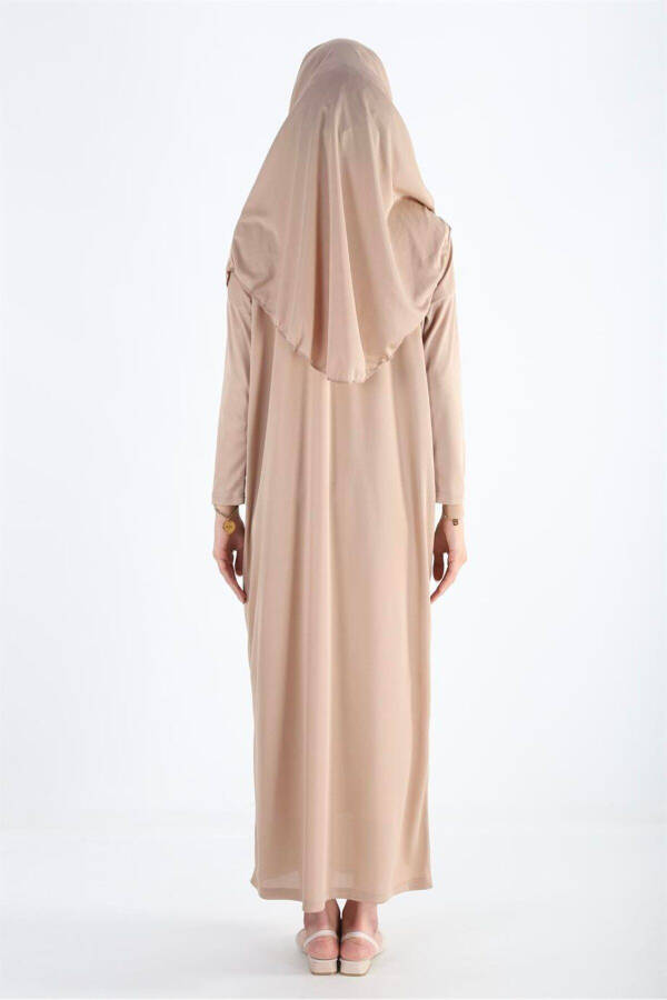 2133_One Piece Non-Slip Headscarf Namaz Tesettür Dress - 6