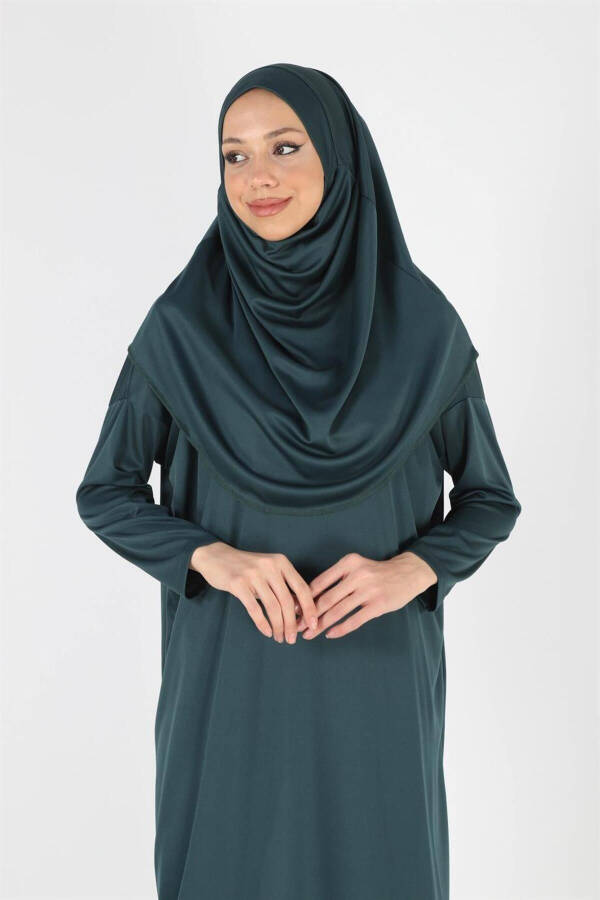 2133_One Piece Non-Slip Headscarf Prayer Abaya - 2