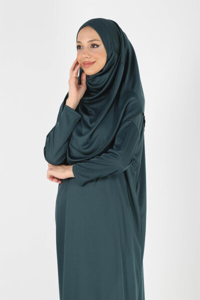 2133_One Piece Non-Slip Headscarf Prayer Abaya - 4