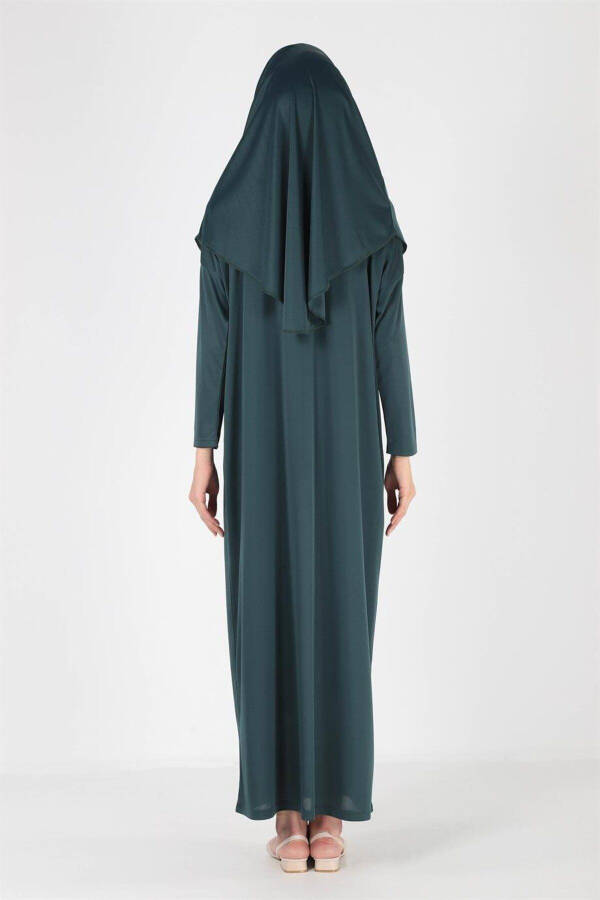 2133_One Piece Non-Slip Headscarf Prayer Abaya - 6