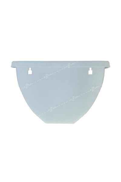 2.4 Litre White Half Wall Balcony Flowerpot Garden Wall Matte Plastic Flowerpot Drip No2 29.5x17.5cm - 4