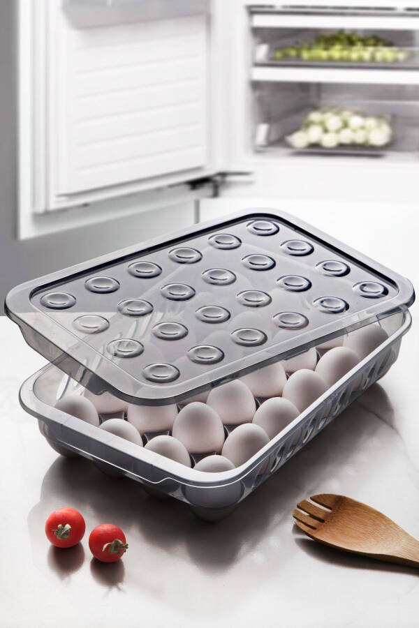 24-Piece Lockable Lid Refrigerator Egg Container - Egg Storage Container - 2