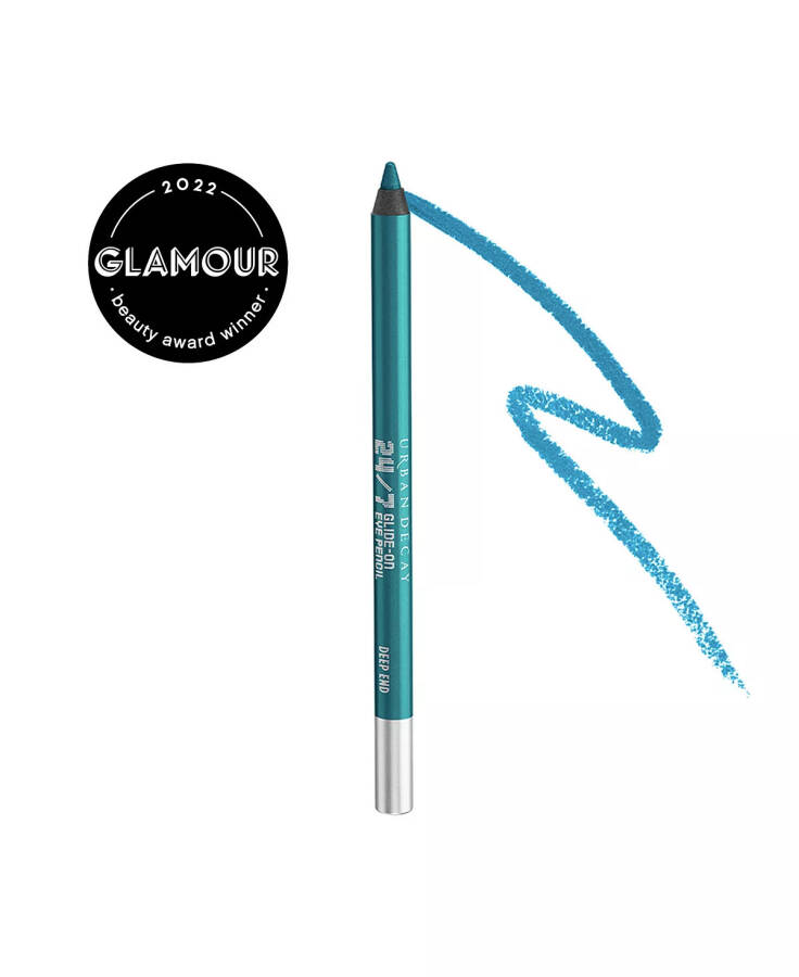 24/7 Glide-On Waterproof Eyeliner Pencil Deep End (bright metallic teal shimmer) - 2