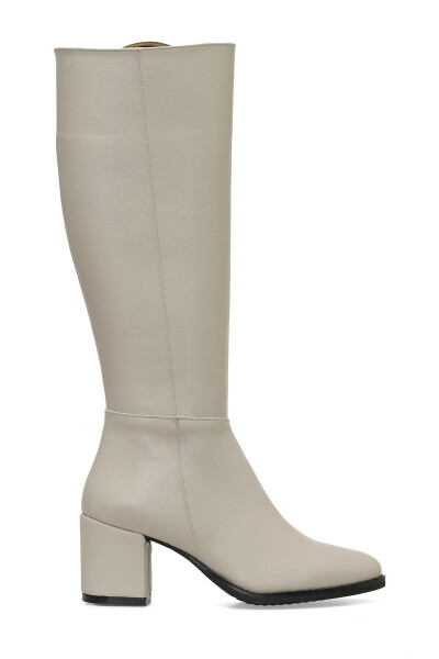 24K-996 4PR Beige Women's Heeled Boots - 1