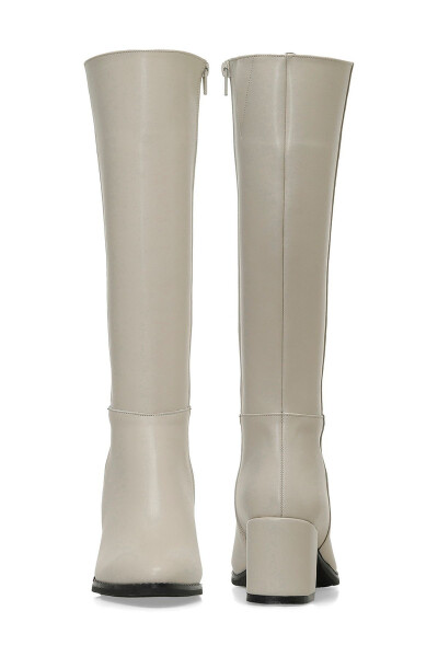 24K-996 4PR Beige Women's Heeled Boots - 4