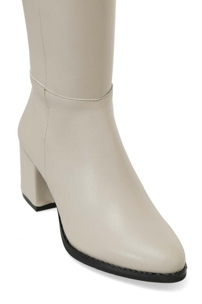 24K-996 4PR Beige Women's Heeled Boots - 6