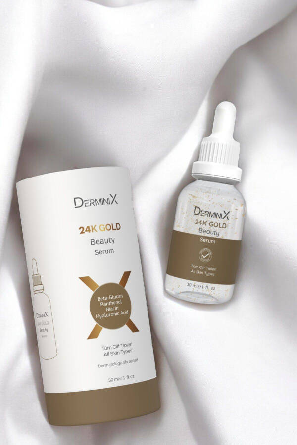 24k Gold Beauty Serum with Hyaluronic Acid and Gold Particles - 5