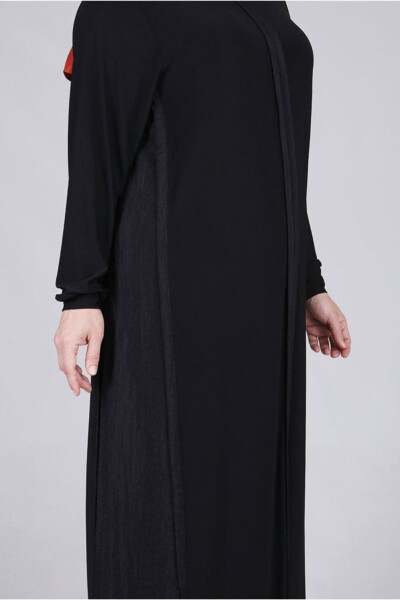 24Y7517 - BLACK - Plus Size Modest Sandy Dress - 13