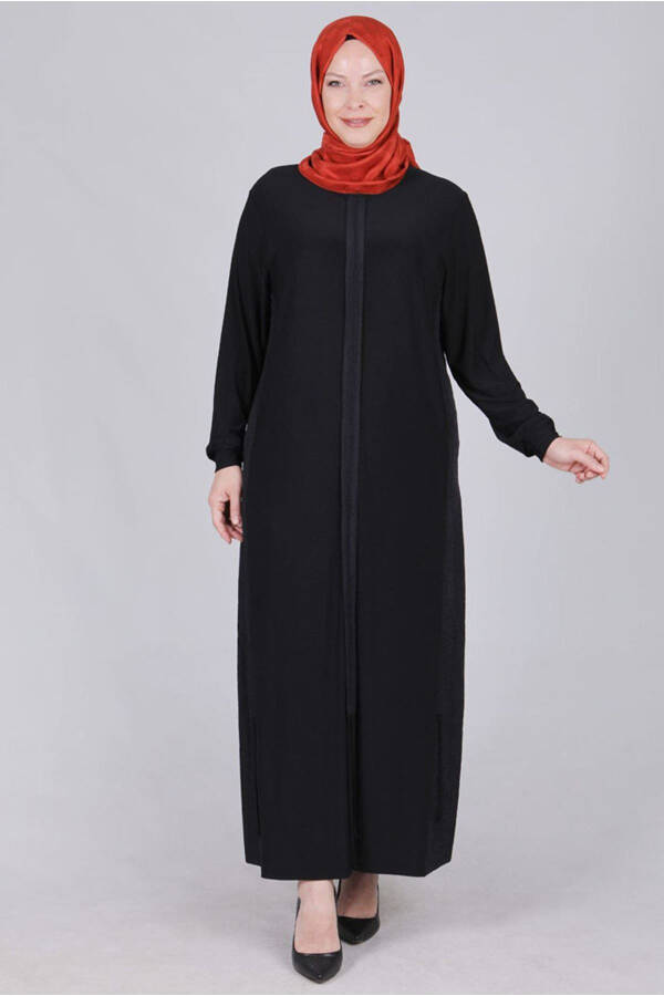 24Y7517 - BLACK - Plus Size Modest Sandy Dress - 1