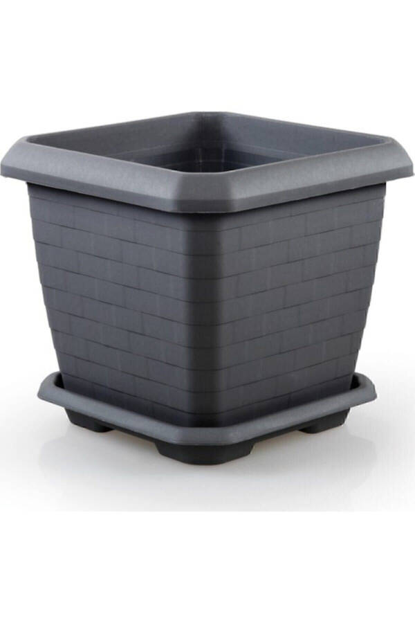 25.3 Liter Hisar Square Pot Anthracite Grey - 5