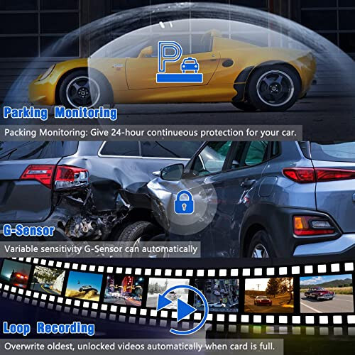 2K Dash Cam Front WiFi Dash Camera for Cars QHD 1440P Car Camera Dashcam for Cars with Super Night Vision 170°Wide Angle WDR Loop Recording - 2