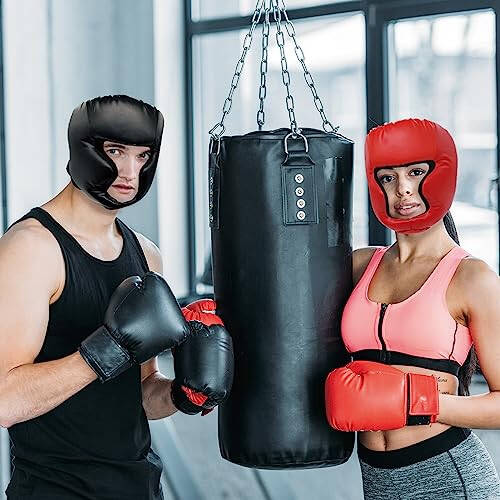 2'li Boks Başlığı Boks Ekipmanları Tayland Boksu Sparring Ekipmanları MMA Ekipmanları Muay Thai Boks Güvenlik Kaskı Erkekler Kadınlar Başlangıç ​​İçin Boks Koruyucu Ekipman - 6