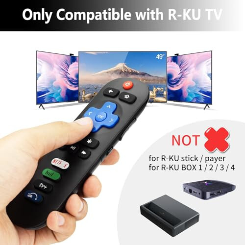 【2'li Paket】 Roku TV İçin Yeni Evrensel TV Kumandası，Sadece Roku TV İle Uyumlu Yedek Kumanda, TCL Roku/Hisense Roku/Onn Roku TV İçin Yedek (Roku Stick ve Box İçin Değil) - 8