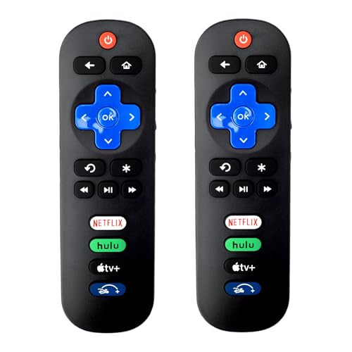 【2'li Paket】 Roku TV İçin Yeni Evrensel TV Kumandası，Sadece Roku TV İle Uyumlu Yedek Kumanda, TCL Roku/Hisense Roku/Onn Roku TV İçin Yedek (Roku Stick ve Box İçin Değil) - 1