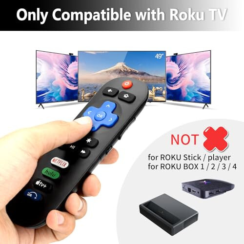 【2'li Paket】 Roku TV İçin Yeni Evrensel TV Kumandası，Sadece Roku TV İle Uyumlu Yedek Kumanda, TCL Roku/Hisense Roku/Onn Roku TV İçin Yedek (Roku Stick ve Box İçin Değil) - 3