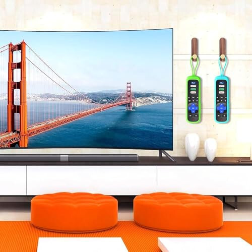 (2'li Paket) Roku TV ile Uyumlu Evrensel TV Kumandası Yumuşak Koruyucu Kılıf ile, TCL Roku/Hisense Roku/Onn Roku TV için Yedek Kumanda (Roku Stick ve Box için değil), Siyah - 7