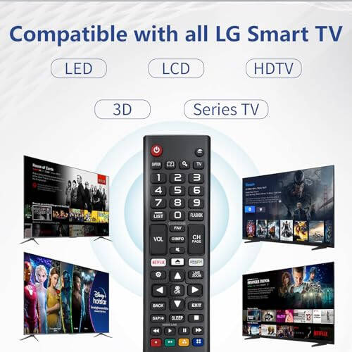 【2'li Paket】 Tüm LG TV Uzaktan Kumandası İçin Yeni Evrensel Uzaktan Kumanda, Tüm LG Akıllı TV'ler İçin Uyumlu Yedek Uzaktan Kumanda - 3