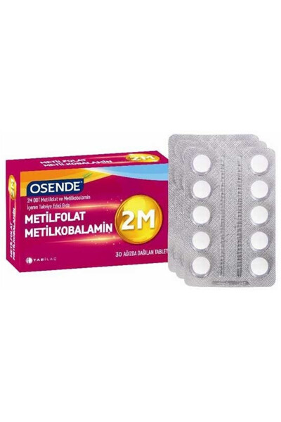 2m Metilkobalamin B12 Metilfolat Folik Asit 30 Tablet - 2