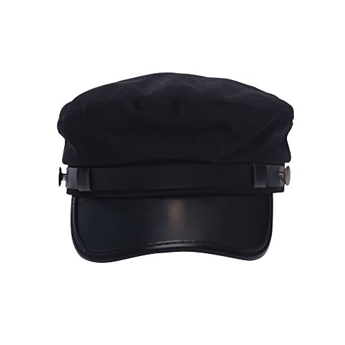 2Pack Chauffeur Hat for Women and Men Beret Cap Classic Vintage Costume Hats Newsboy Cap Black - 2