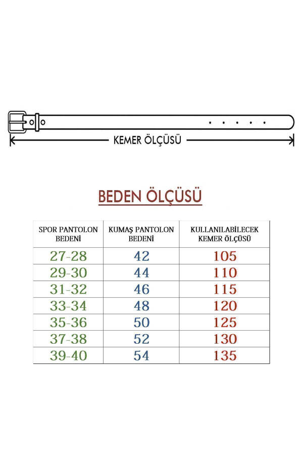 3 Adet Erkek Kemer Kot Ve Kanvasa Uygun - 15