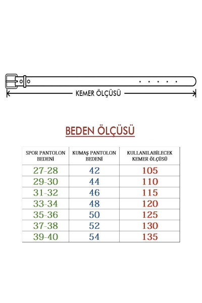 3 Adet Erkek Kemer Kot Veya Kanvas Için Uygundur - 8