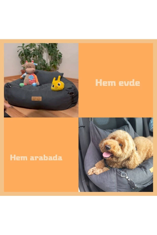 3-in-1 Dog Seat-Dog Bed-Carrier Bag-Dog Car Seat-Indoor Outdoor In Car - 4