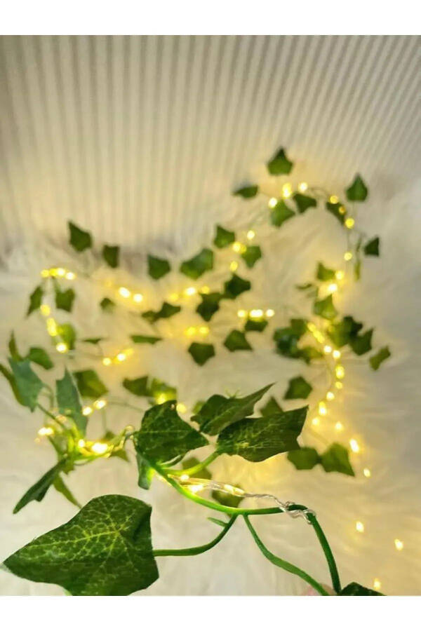 3 Meter Fairy LED String Lights Large-Leaved Artificial Vine Plane Tree Decorative Ornament - 20