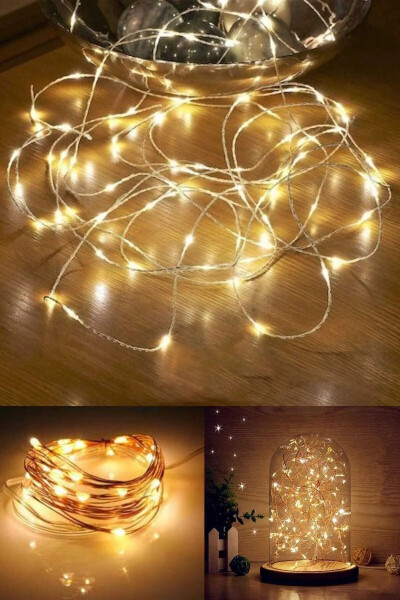 3 Meter Fairy LED String Lights Large-Leaved Artificial Vine Plane Tree Decorative Ornament - 5