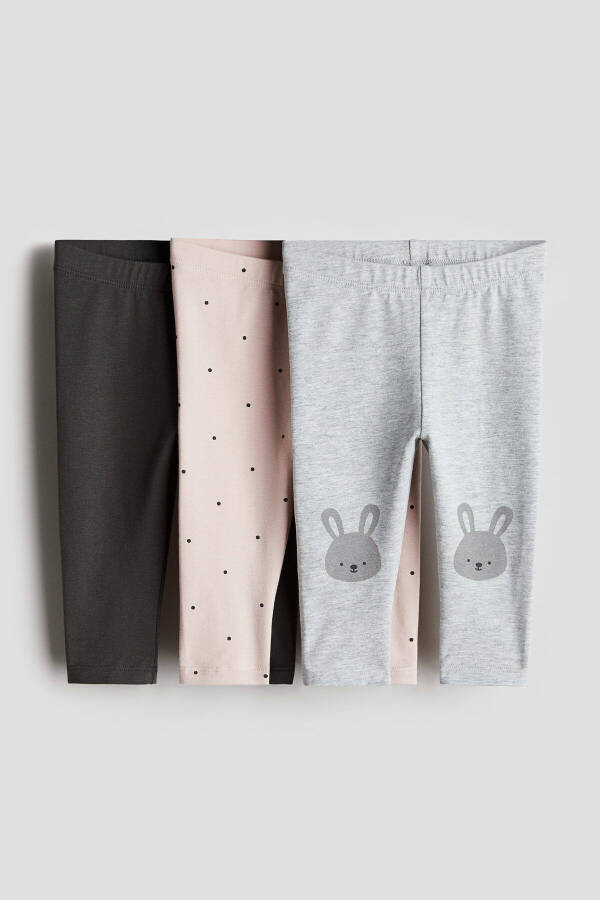 3 Pack Cotton Leggings - 1