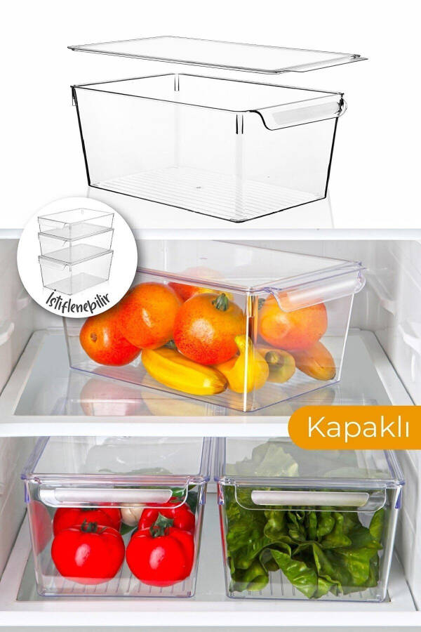 3 Pack Large Refrigerator Organizers - 1