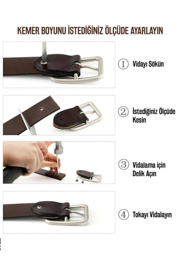 3 Pack Men's Belt Suitable for Denim and Canvas - 18