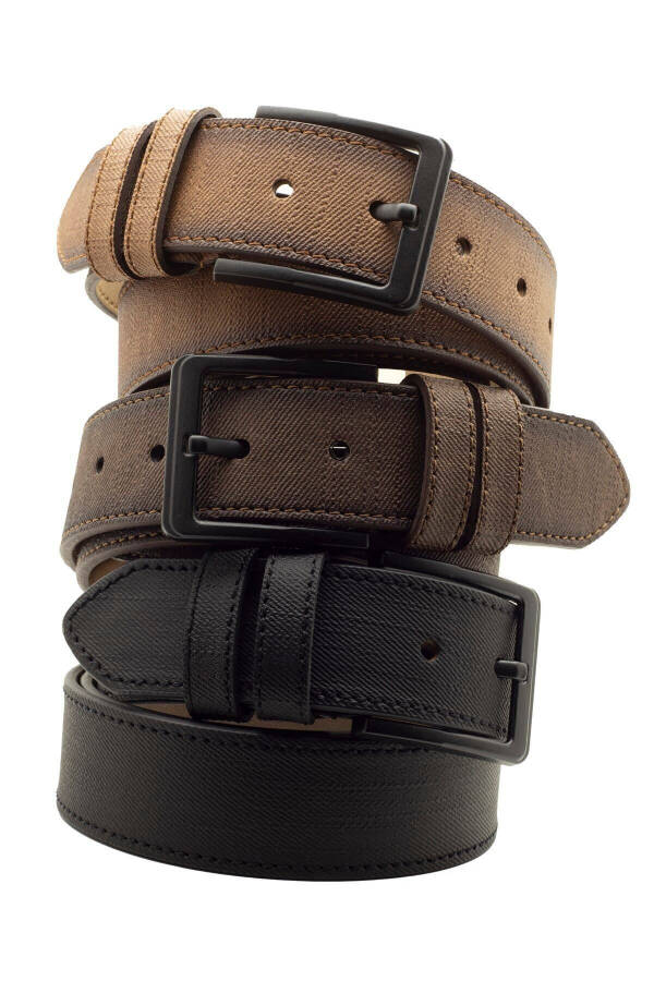 3 Pack Men's Belt Suitable for Jeans and Canvas - 24